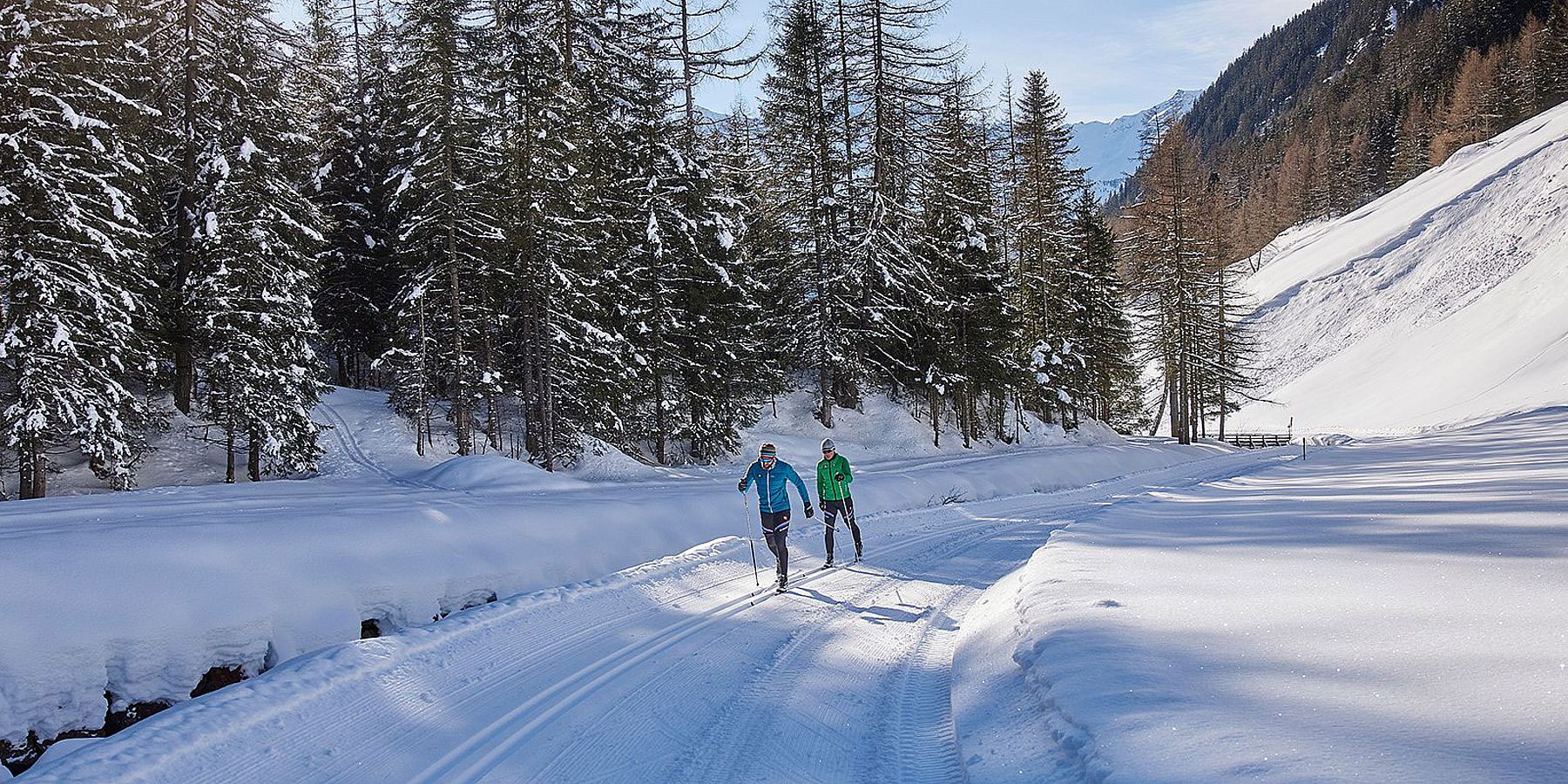 Cross-country skiing in Niederthai