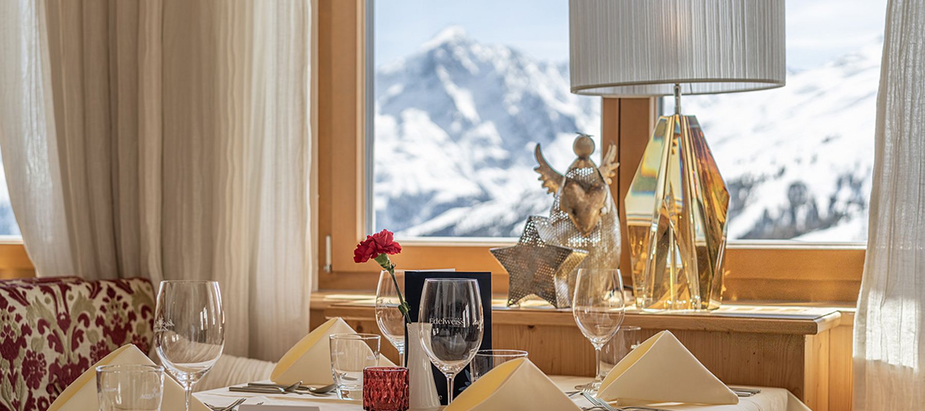 Das exquisite Restaurant im Hotel Edelweiss, Hochsölden, Ötztal - Kulinarische Genüsse inmitten der Alpenpracht.